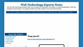 What Web-technology-experts-notes.in website looked like in 2019 (6 years ago)