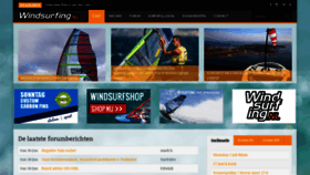 What Windsurfing.nl website looked like in 2019 (4 years ago)