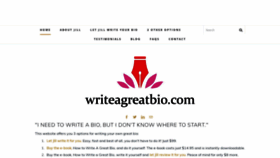 What Writeagreatbio.com website looked like in 2019 (4 years ago)