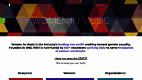 What Womeninmusic.org website looked like in 2019 (4 years ago)
