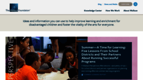 What Wallacefoundation.org website looked like in 2019 (4 years ago)