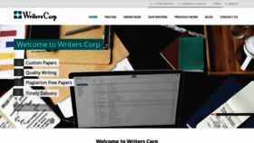 What Writers-corp.net website looked like in 2019 (4 years ago)