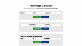 What W3percentagecalculator.com website looked like in 2019 (4 years ago)