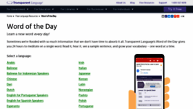 What Wotd.transparent.com website looked like in 2019 (4 years ago)