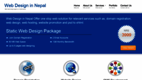 What Webdesigninnepal.com website looked like in 2019 (4 years ago)