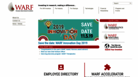 What Warf.org website looked like in 2019 (4 years ago)