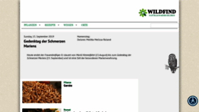 What Wildfind.com website looked like in 2019 (4 years ago)