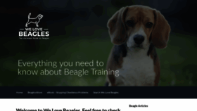What Welovebeagles.com website looked like in 2019 (4 years ago)