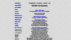 What Wilds.mb.ca website looked like in 2019 (4 years ago)