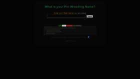 What Wrestlingname.com website looked like in 2019 (4 years ago)