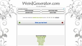 What Weirdgenerator.com website looked like in 2019 (4 years ago)