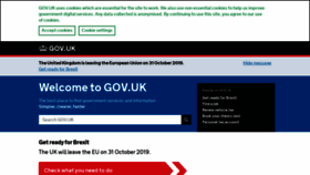 What Www.gov.uk website looked like in 2019 (4 years ago)