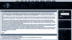 What Wechall.net website looked like in 2019 (6 years ago)
