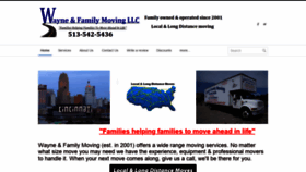 What Wayneandfamilymoving.com website looked like in 2019 (4 years ago)