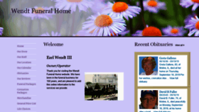 What Wendtfuneralhome.com website looked like in 2019 (4 years ago)
