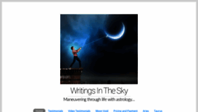 What Writingsinthesky.com website looked like in 2019 (4 years ago)