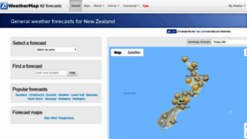 What Weathermap.co.nz website looked like in 2019 (4 years ago)