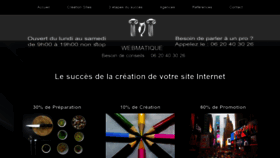 What Webmatique.fr website looked like in 2019 (4 years ago)