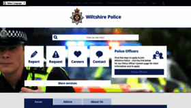 What Wiltshire.police.uk website looked like in 2019 (4 years ago)