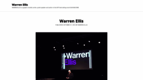 What Warrenellis.com website looked like in 2019 (4 years ago)