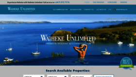 What Waihekeunlimited.co.nz website looked like in 2019 (4 years ago)
