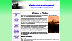 What Windsor-information.co.uk website looked like in 2019 (4 years ago)