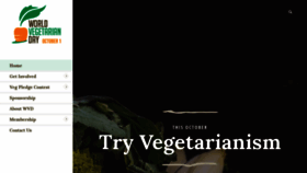 What Worldvegetarianday.org website looked like in 2019 (4 years ago)
