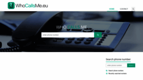 What Whocallsme.eu website looked like in 2019 (5 years ago)