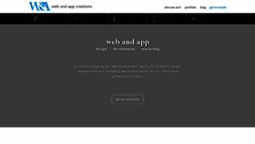 What Webandappcreations.com website looked like in 2019 (4 years ago)