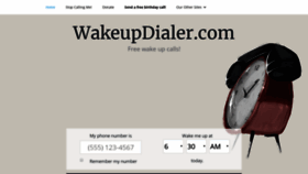 What Wakeupdialer.com website looked like in 2019 (4 years ago)