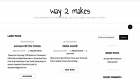 What Way2makes.xyz website looked like in 2019 (4 years ago)