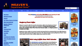 What Weaversdepartmentstore.com website looked like in 2019 (4 years ago)