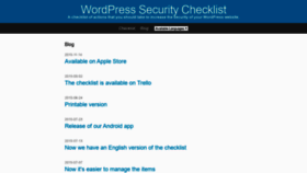 What Wpsecuritychecklist.org website looked like in 2019 (4 years ago)