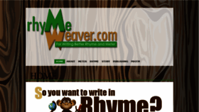 What Writingrhymeandmeter.com website looked like in 2019 (4 years ago)