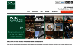 What Worldinteriorsnewsawards.com website looked like in 2019 (4 years ago)