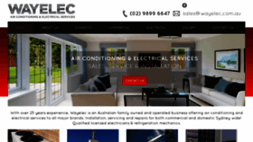 What Wayelec.com.au website looked like in 2019 (4 years ago)