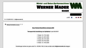 What Wernermader.de website looked like in 2019 (4 years ago)