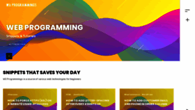 What W3programmings.com website looked like in 2019 (4 years ago)