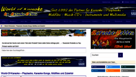 What World-of-karaoke.de website looked like in 2019 (4 years ago)