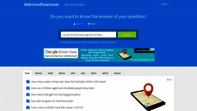 What Weknowtheanswer.com website looked like in 2019 (4 years ago)