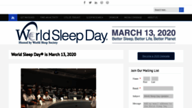 What Worldsleepday.org website looked like in 2019 (5 years ago)