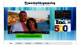 What Workwithsymmetry.com website looked like in 2019 (4 years ago)