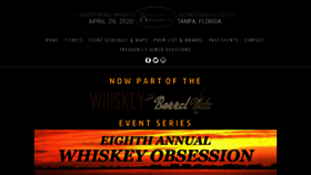 What Whiskeyobsessionfestival.com website looked like in 2019 (4 years ago)