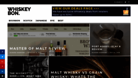 What Whiskeybon.com website looked like in 2019 (4 years ago)