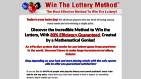 What Winthelotterymethod.com website looked like in 2019 (4 years ago)