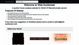 What Web-auctioneer.com website looked like in 2019 (4 years ago)