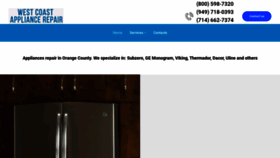 What Westcoastappliancerepair.com website looked like in 2019 (4 years ago)