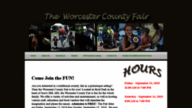What Worcestercountyfair.com website looked like in 2019 (4 years ago)