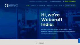 What Webcraftindia.com website looked like in 2019 (4 years ago)