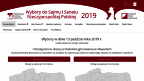 What Wybory.gov.pl website looked like in 2019 (4 years ago)